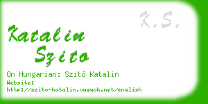 katalin szito business card